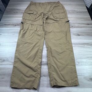 LL Bean Mens Buzz Off Insect Shield Convertible Zip Off Pants Khaki‎ XL Tall